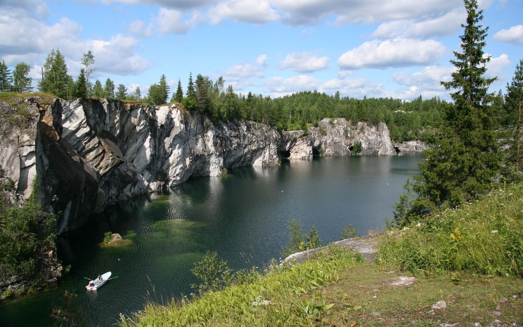 Обои река, скалы, обрыв, river, rocks, open разрешение 1920x1200 Загрузить