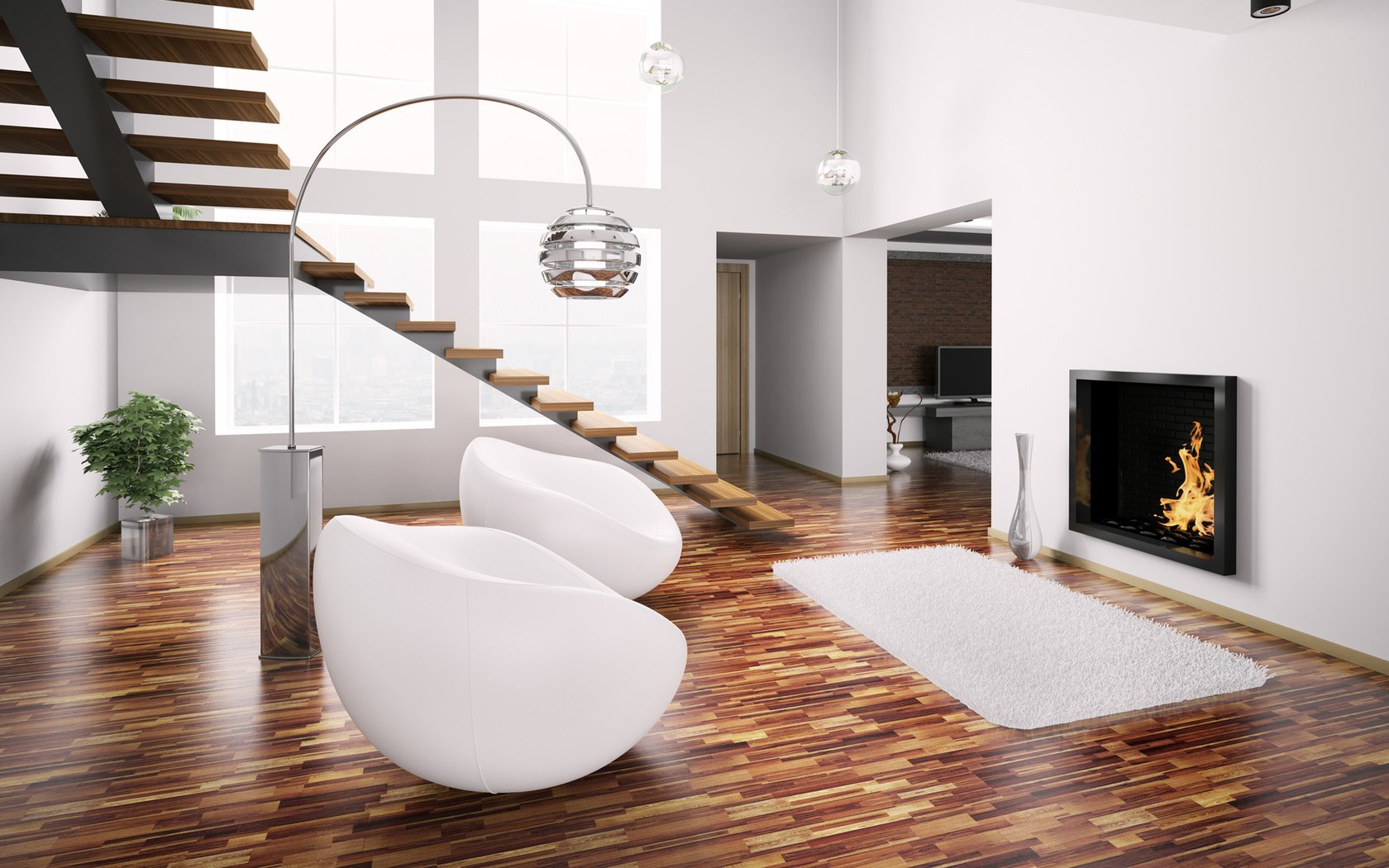 Обои интерьер, дизайн, гостиная, interior, design, living room разрешение 1920x1200 Загрузить