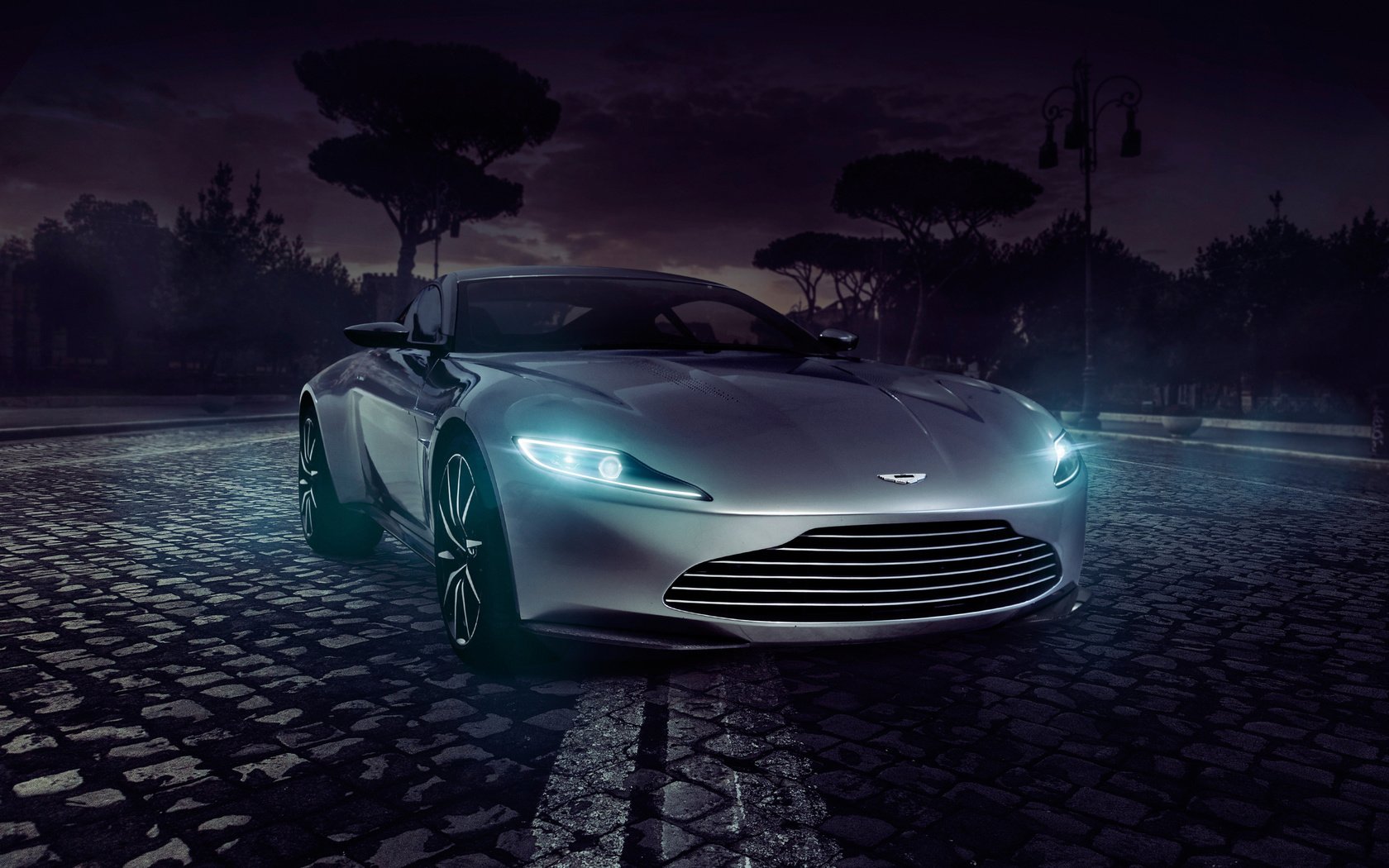 Обои ночь, авто, фары, астон мартин, темно, night, auto, lights, aston martin, dark разрешение 2500x1563 Загрузить