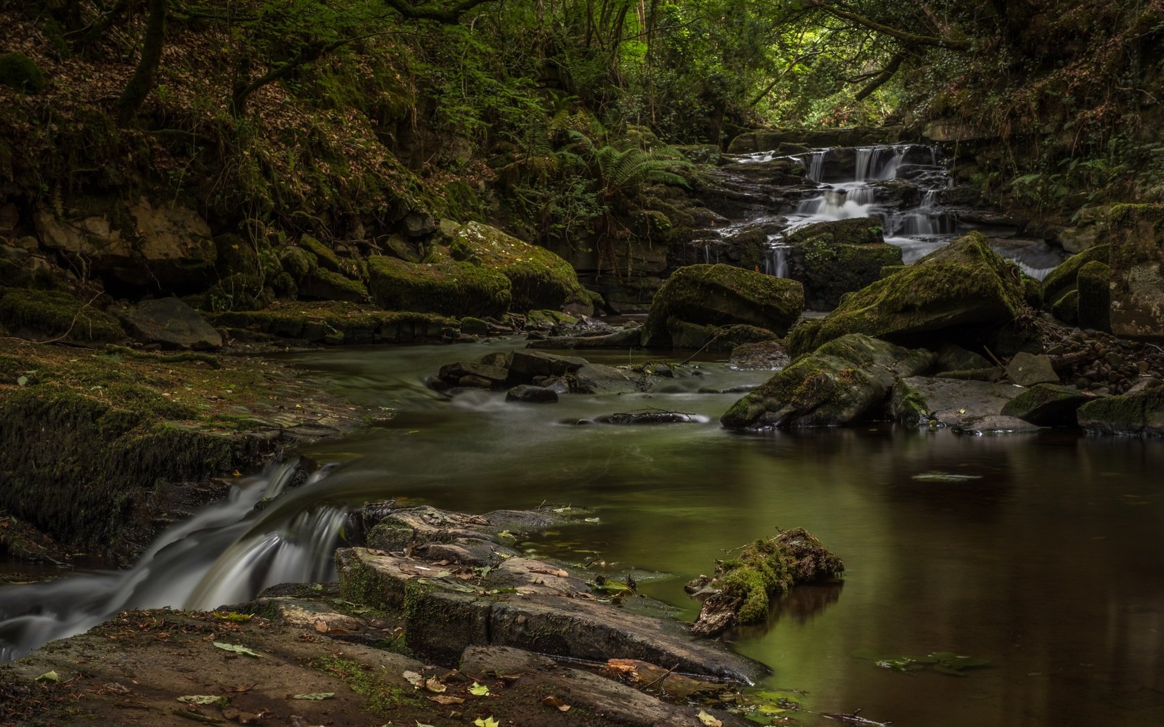 Обои река, природа, камни, водопад, мох, river, nature, stones, waterfall, moss разрешение 3600x2288 Загрузить