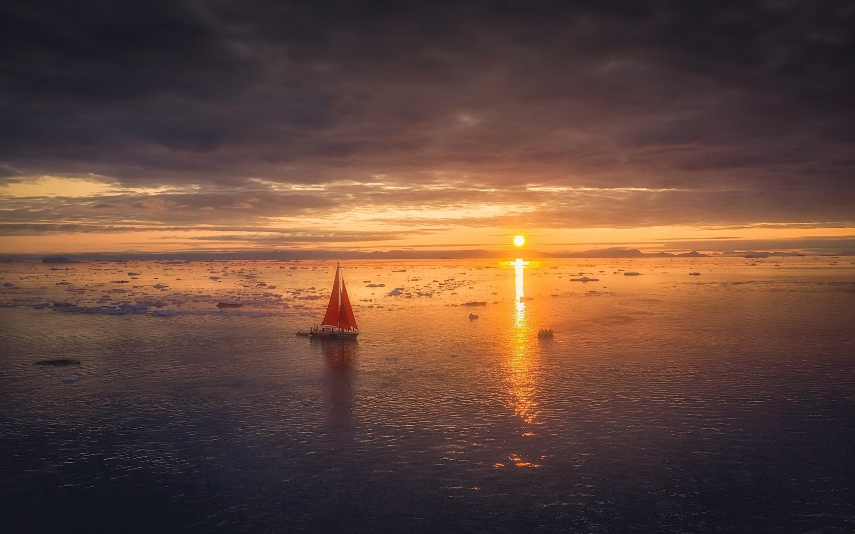 Обои закат, лодка, sunset, boat разрешение 2000x1283 Загрузить