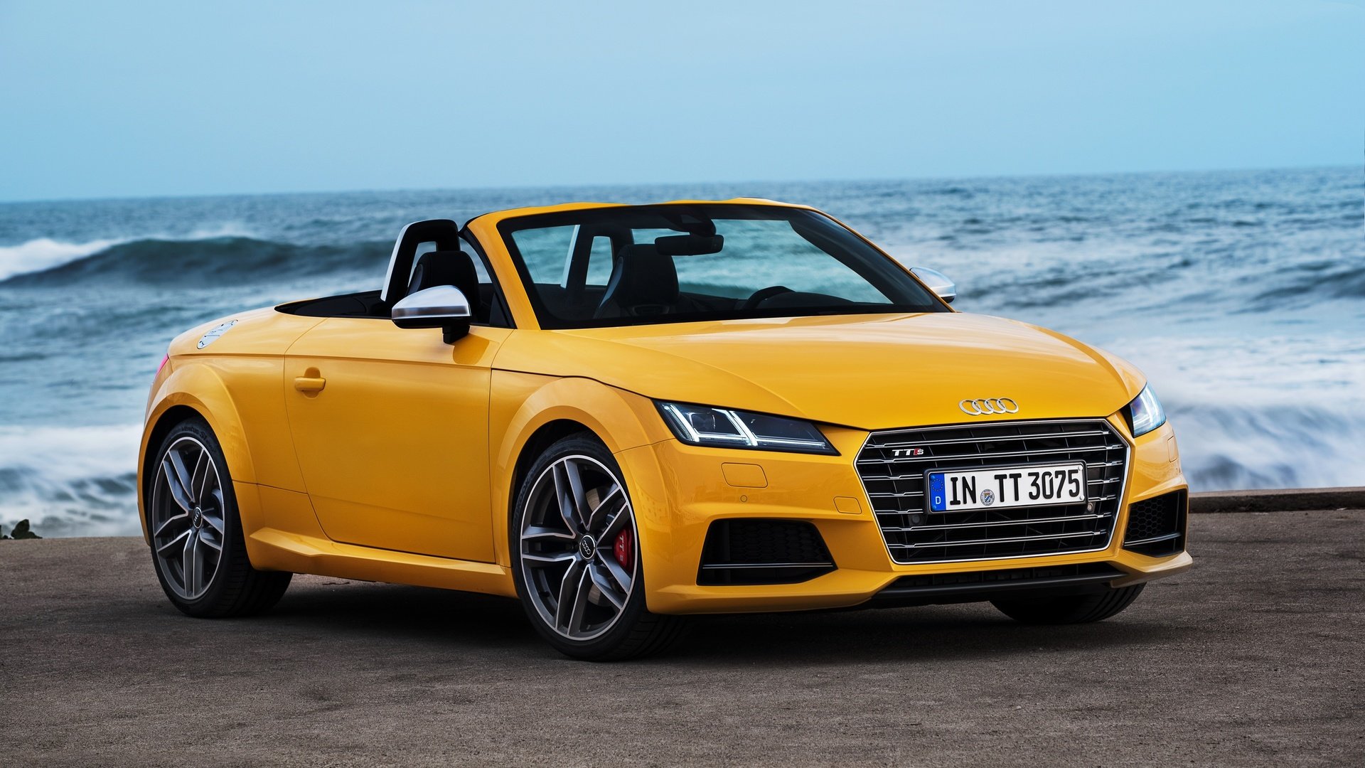 Обои желтый, пляж, ауди, tts, yellow, beach, audi разрешение 4096x2304 Загрузить