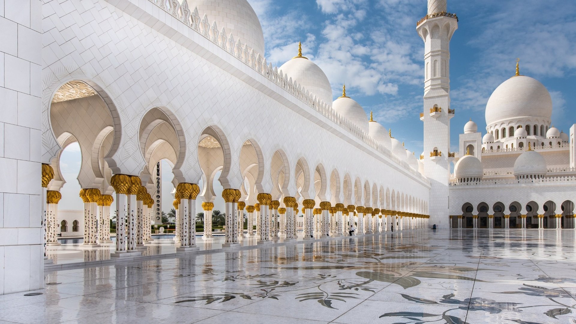 Обои мечеть, оаэ, абу-даби, мечеть шейха зайда, mosque, uae, abu dhabi, the sheikh zayed grand mosque разрешение 2880x1800 Загрузить