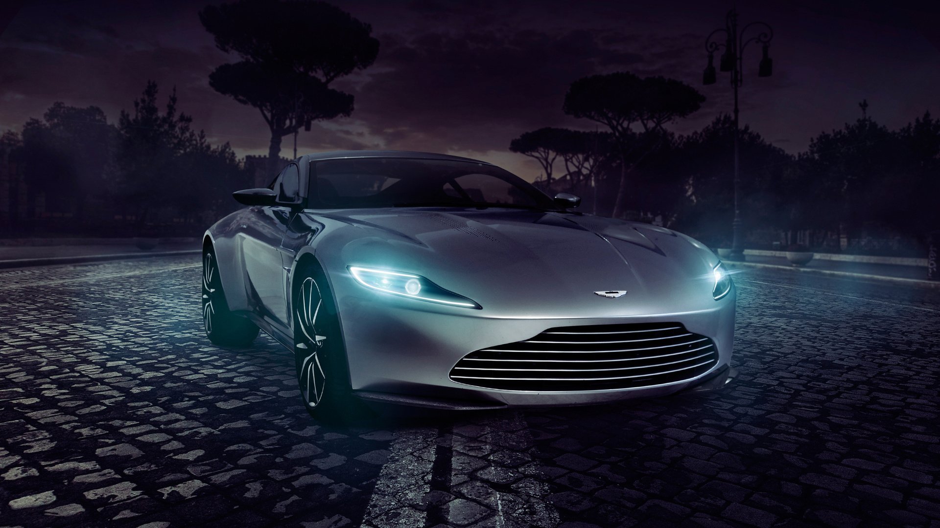 Обои ночь, авто, фары, астон мартин, темно, night, auto, lights, aston martin, dark разрешение 2500x1563 Загрузить