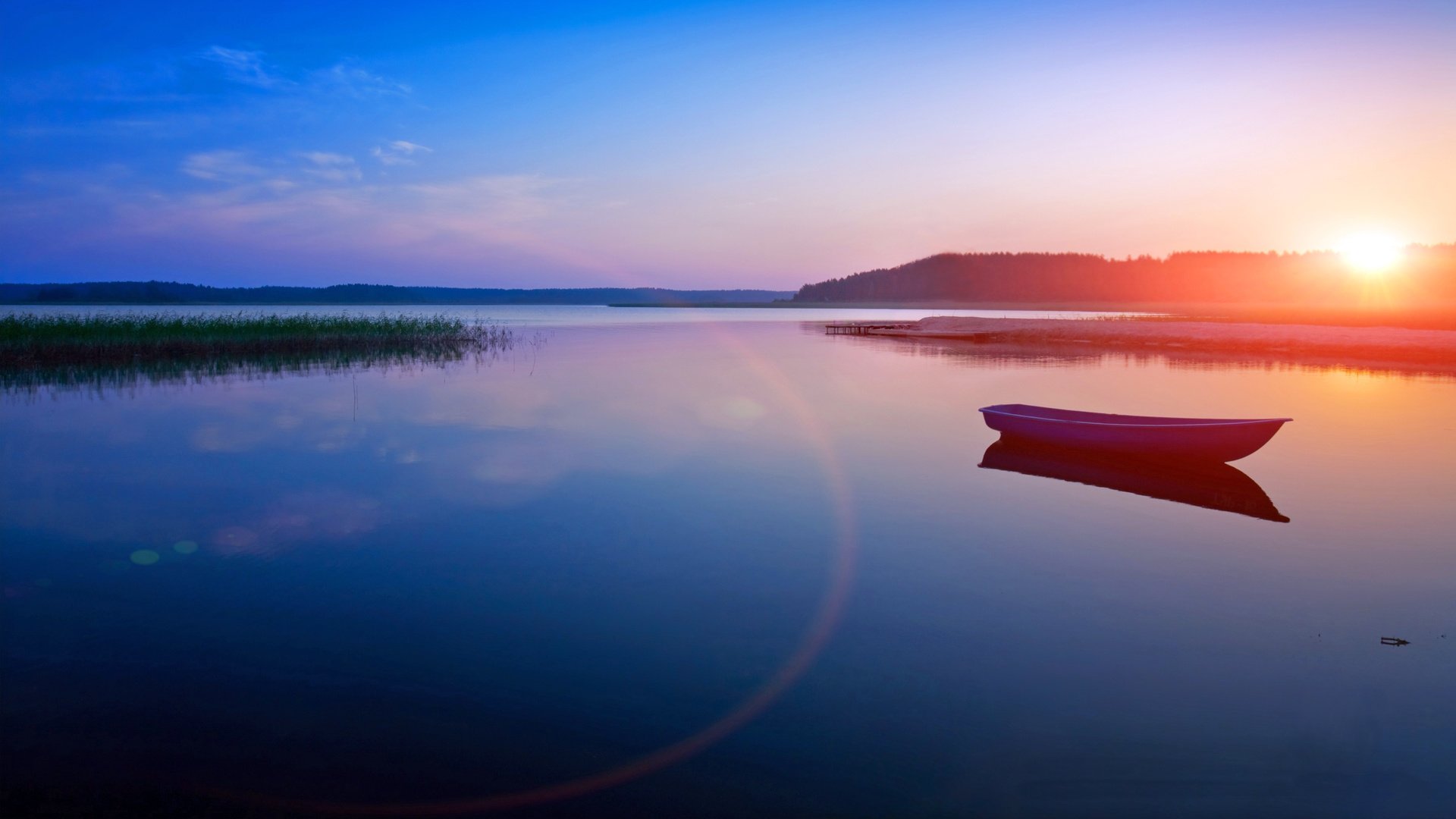 Обои вечер, озеро, закат, лодка, the evening, lake, sunset, boat разрешение 4722x2657 Загрузить