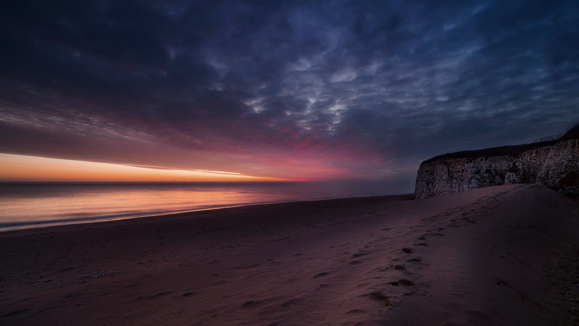 Обои природа, берег, закат, море, англия, nature, shore, sunset, sea, england разрешение 2048x1145 Загрузить