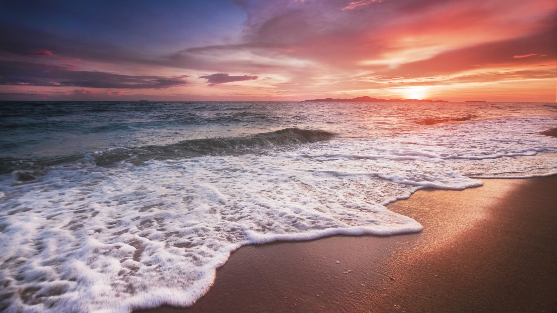 Обои закат, море, пляж, розовый, красивый, морской пейзаж, sunset, sea, beach, pink, beautiful, seascape разрешение 2112x1188 Загрузить