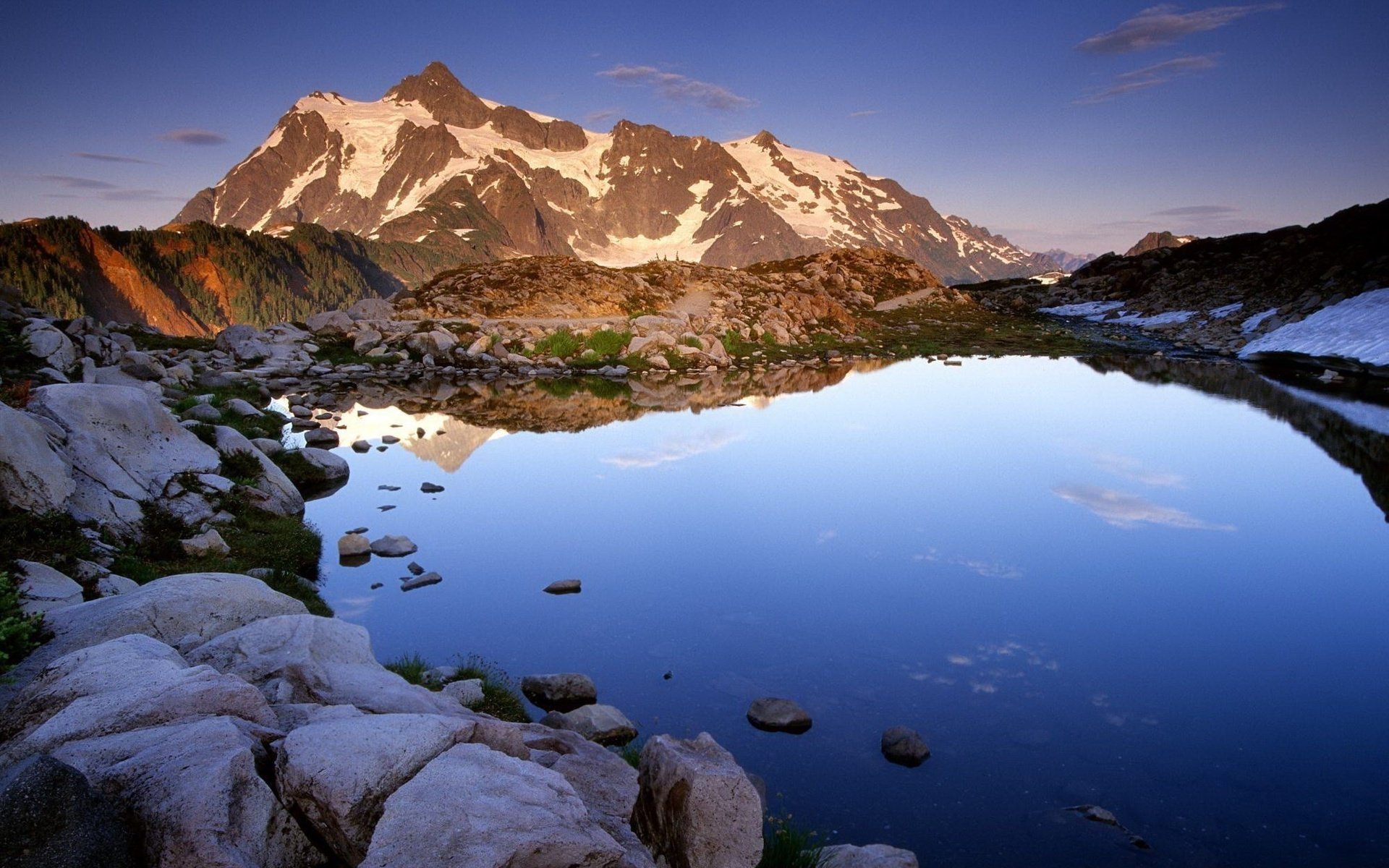 Обои озеро, горы, камни, lake, mountains, stones разрешение 1999x1333 Загрузить