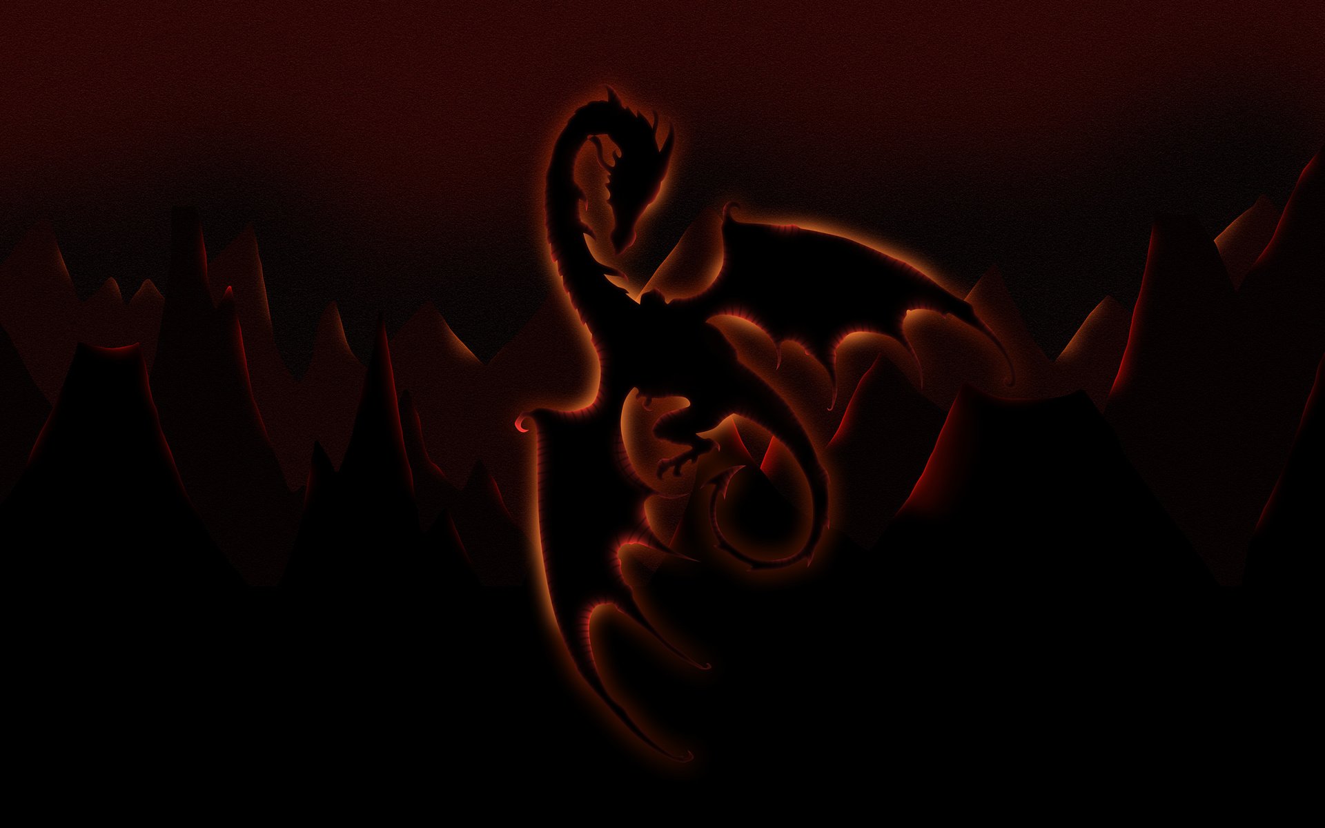 Обои рисунок, свечение, дракон, figure, glow, dragon разрешение 2560x1600 Загрузить