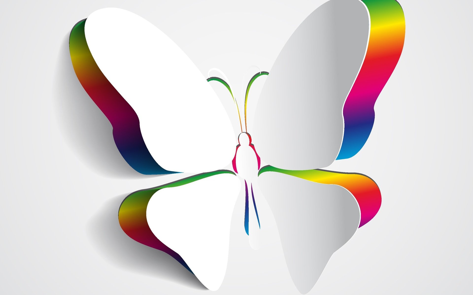 Обои цвета, фон, бабочка, крылья, 3д, color, background, butterfly, wings, 3d разрешение 2995x2142 Загрузить