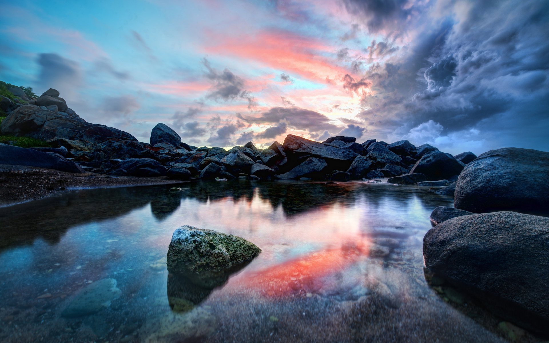 Обои небо, камни, пейзаж, море, the sky, stones, landscape, sea разрешение 2048x1367 Загрузить