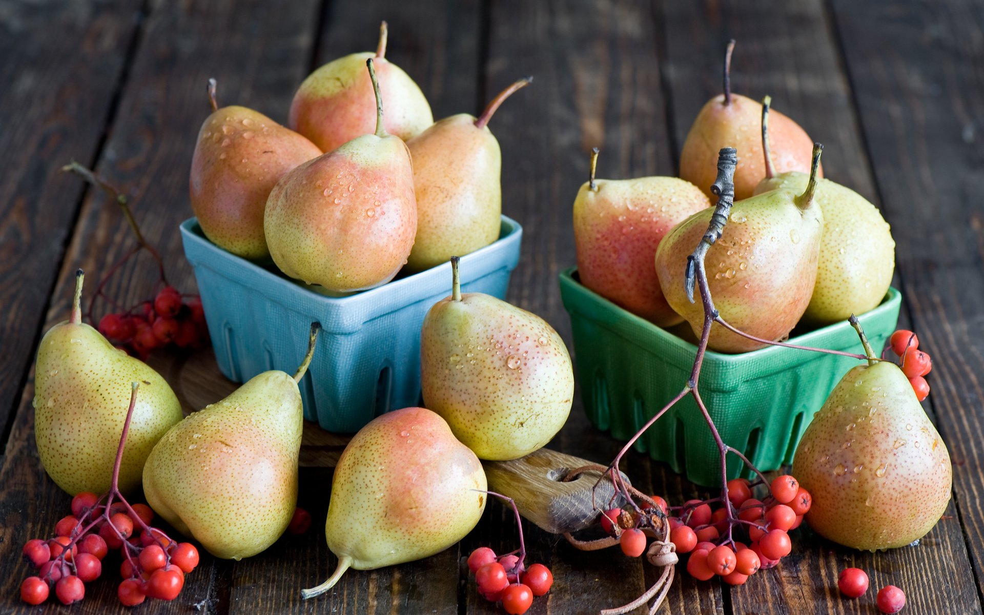 Обои фрукты, осень, ягоды, посуда, груши, fruit, autumn, berries, dishes, pear разрешение 2000x1331 Загрузить