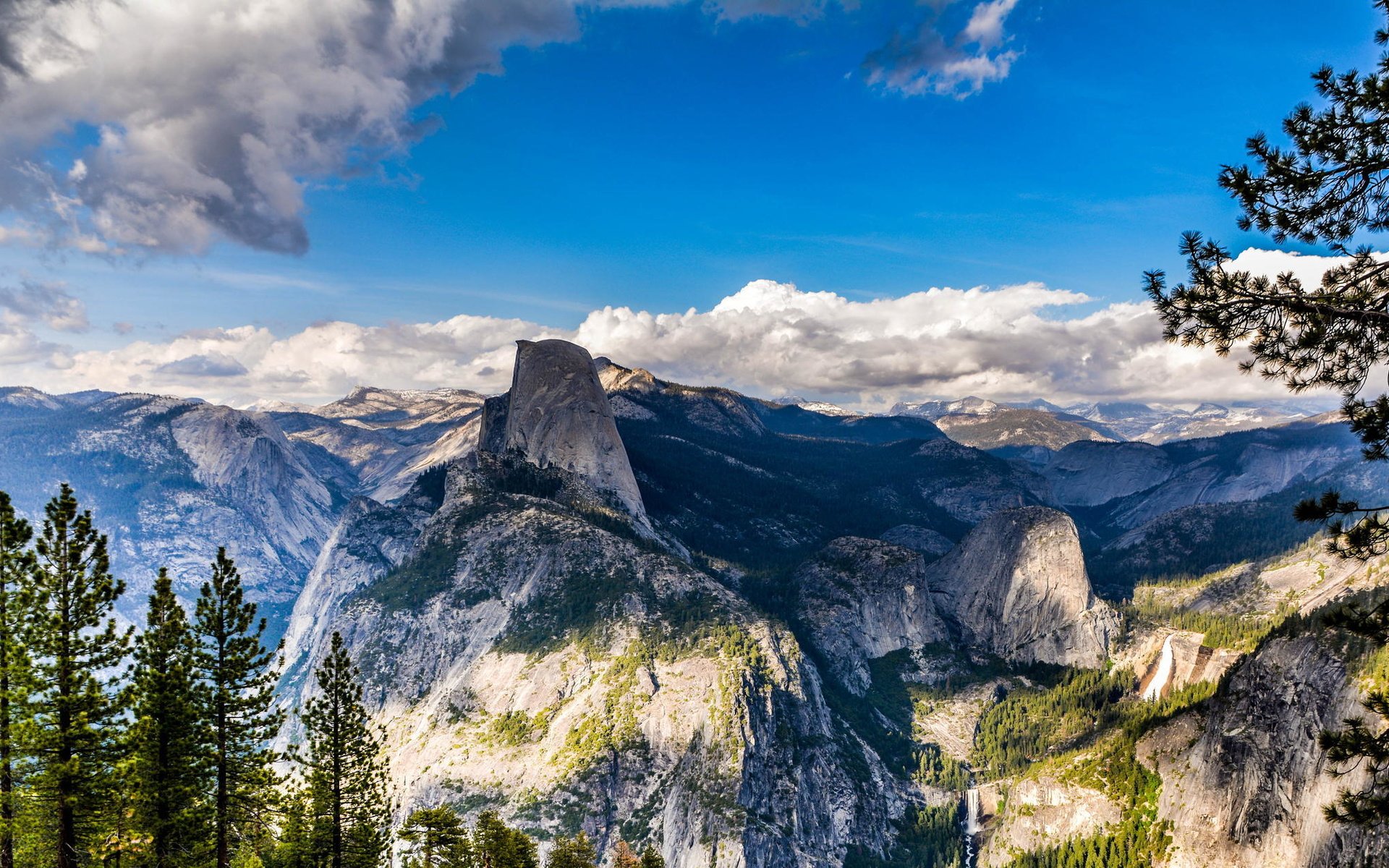 Обои горы, природа, лес, glacier point, йосемите, mountains, nature, forest, yosemite разрешение 2048x1268 Загрузить