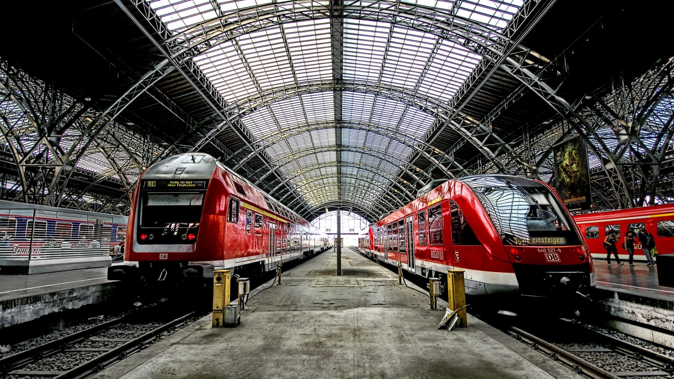 Обои станция, поезда, вокзал, station, trains разрешение 3670x2739 Загрузить