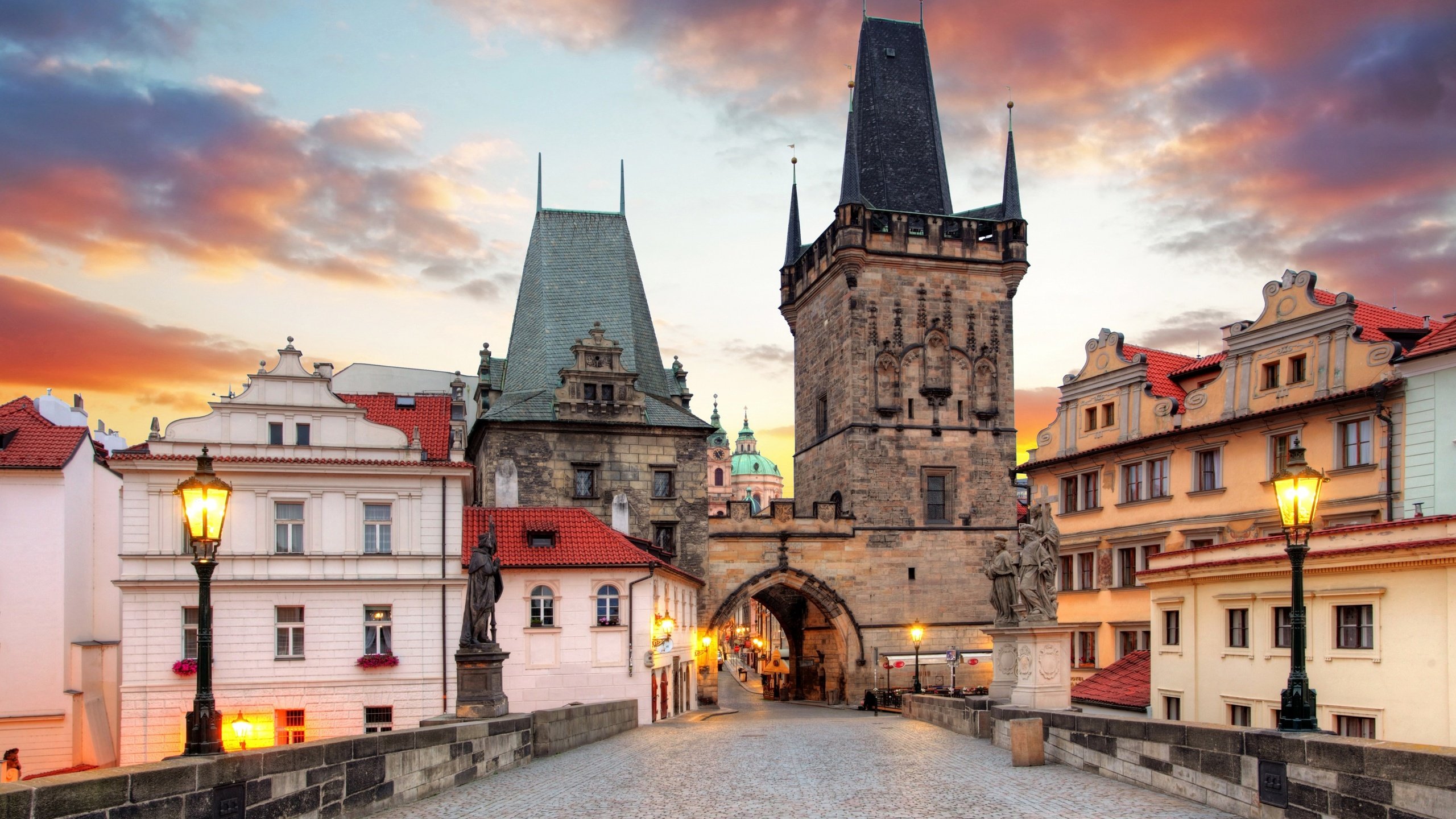 Обои прага, карлов мост, чехия, старый замок, prague, charles bridge, czech republic, the old castle разрешение 2880x1800 Загрузить