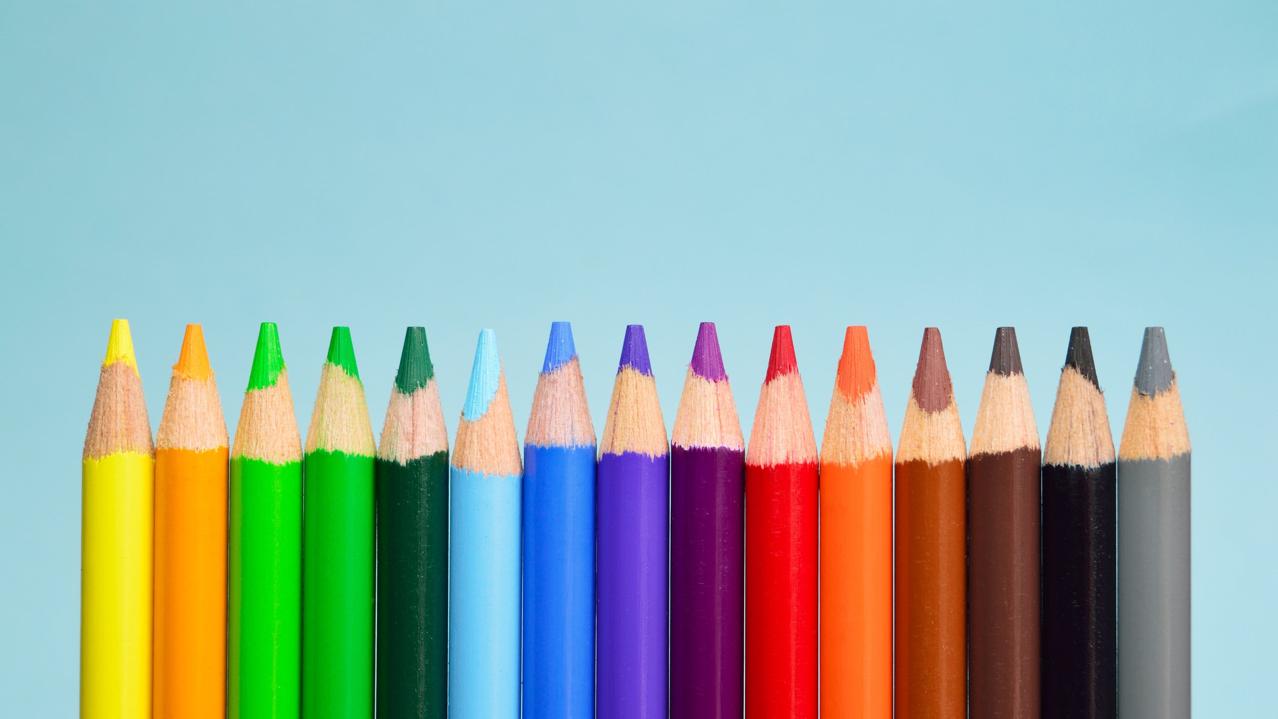 Обои разноцветные, карандаши, спектр, голубой фон, цветные карандаши, colorful, pencils, range, blue background, colored pencils разрешение 6016x4000 Загрузить