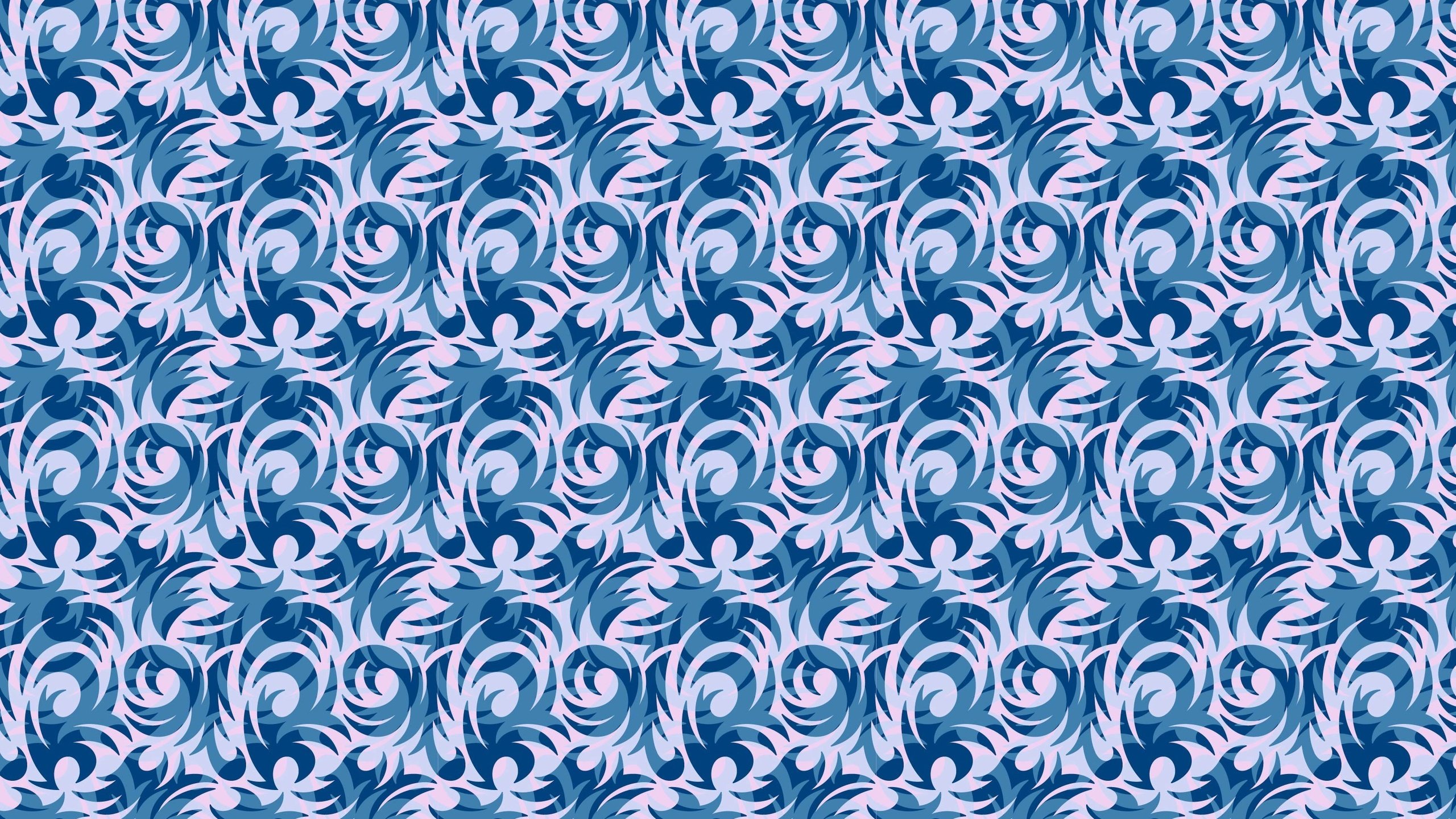 Обои текстура, синий, узор, белый, завитушки, texture, blue, pattern, white, curls разрешение 3000x3000 Загрузить
