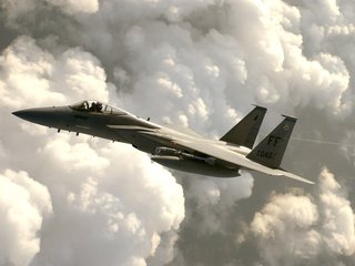Обои небо, самолет, истребитель, f-15 eagle, the sky, the plane, fighter разрешение 2700x1759 Загрузить