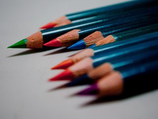 Обои макро, цвет, карандаши, цветные, рисование, macro, color, pencils, colored, drawing разрешение 2843x1888 Загрузить