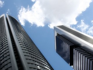 Обои небо, небоскребы, здания, the sky, skyscrapers, building разрешение 1920x1200 Загрузить