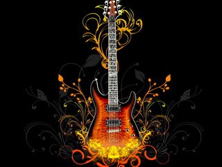 Обои арт, гитара, музыка, графика, струны, черный фон, art, guitar, music, graphics, strings, black background разрешение 1920x1200 Загрузить