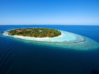 Обои остров, тропики, мальдивы, island, tropics, the maldives разрешение 5399x3599 Загрузить