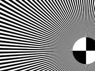 Обои лучи, черное, белое, круг, 3д, иллюзия, галюцинация, rays, black, white, round, 3d, illusion, hallucination разрешение 1920x1080 Загрузить