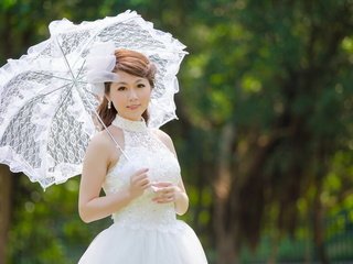 Обои девушка, зонт, азиатка, girl, umbrella, asian разрешение 1920x1200 Загрузить
