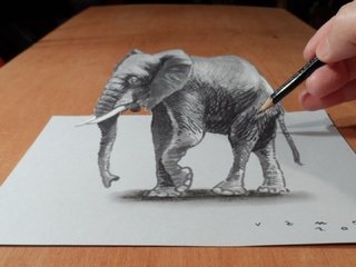 Обои рисунок, слон, 3д, figure, elephant, 3d разрешение 1920x1080 Загрузить