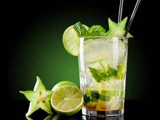 Обои мята, напиток, лайм, коктейль, ром, мохито, mohito, mint, drink, lime, cocktail, rum, mojito разрешение 4177x3314 Загрузить