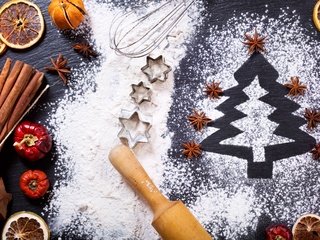 Обои новый год, елка, корица, апельсин, рождество, xmas, мука, декорация, счастливого рождества, merry christmas, new year, tree, cinnamon, orange, christmas, flour, decoration разрешение 5100x3400 Загрузить