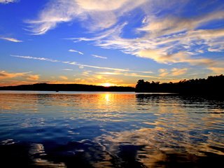 Обои озеро, закат, lake, sunset разрешение 4272x2848 Загрузить