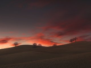 Обои облака, деревья, холмы, clouds, trees, hills разрешение 2500x1406 Загрузить