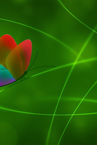 Обои линии, зелёный, цвет, бабочка, line, green, color, butterfly разрешение 2560x1600 Загрузить