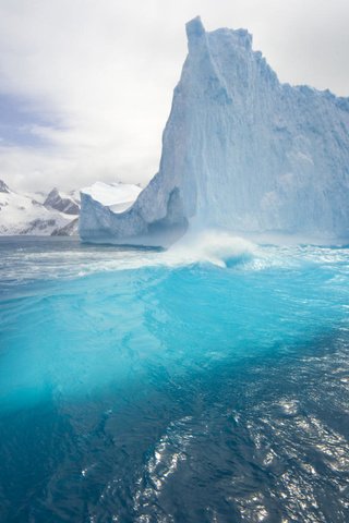 Обои вода, мороз, айсберг, синева, water, frost, iceberg, blue разрешение 1920x1080 Загрузить
