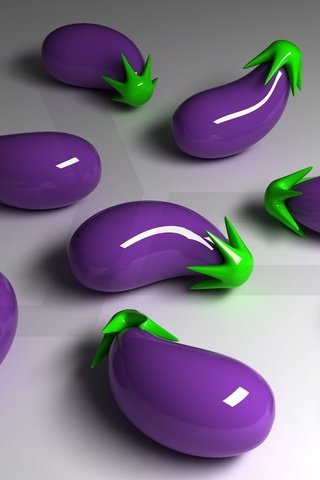 Обои отражение, фиолетовый, 3-d, баклажаны, reflection, purple, eggplant разрешение 1920x1200 Загрузить