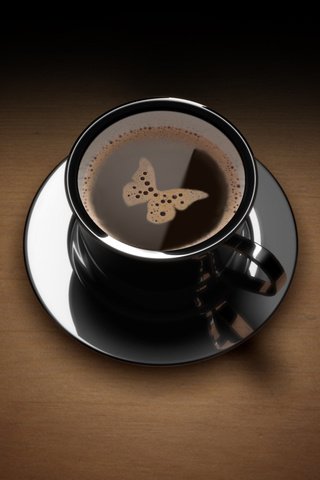 Обои кофе, бабочка, чашка, пенка, coffee, butterfly, cup, foam разрешение 1920x1200 Загрузить