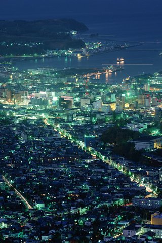 Обои ночь, огни, город, япония, хоккайдо, night, lights, the city, japan, hokkaido разрешение 1920x1200 Загрузить