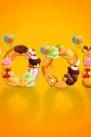 Обои надпись, еда, тень, десерт, оранжевый фон, торты, the inscription, food, shadow, dessert, orange background, cakes разрешение 1920x1080 Загрузить