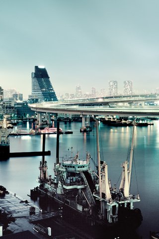 Обои япония, токио, радужный мост, japan, tokyo, rainbow bridge разрешение 2560x1536 Загрузить