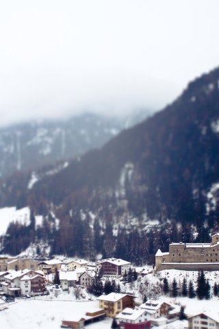 Обои горы, снег, зима, курорт, альпы, mountains, snow, winter, resort, alps разрешение 2880x1800 Загрузить