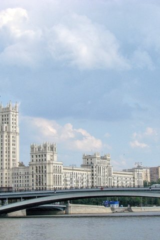 Обои река, москва, здание, river, moscow, the building разрешение 2048x1536 Загрузить