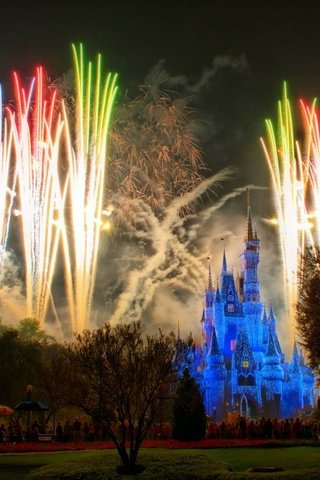 Обои сша, фейерверк, калифорния, парк диснейленд, usa, fireworks, ca, disneyland разрешение 2048x1638 Загрузить