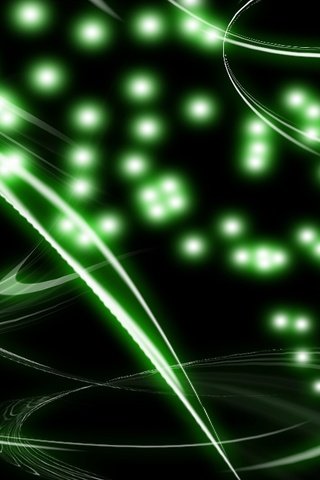 Обои абстракция, линии, свечение, точки, черный фон, зеленые линии, abstraction, line, glow, point, black background, the green line разрешение 2560x1440 Загрузить