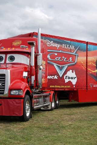 Обои красный, грузовик, трейлер, пиксар, автомобили, тягач, mack, red, truck, trailer, pixar, cars, tractor разрешение 2560x1600 Загрузить
