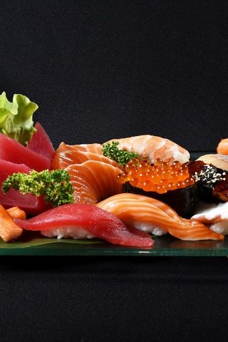 Обои рыба, икра, японская еда, суши, роллы, морепродукты, японская кухня, fish, caviar, japanese food, sushi, rolls, seafood, japanese cuisine разрешение 2880x1920 Загрузить