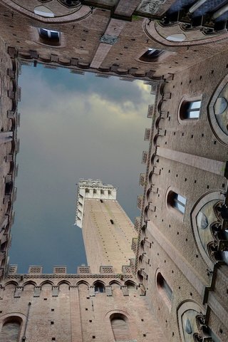 Обои небо, башня, италия, сиена, the sky, tower, italy, siena разрешение 2048x1342 Загрузить