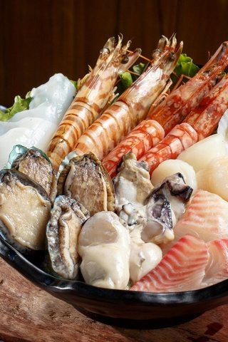 Обои рыба, морепродукты, креветки, моллюски, fish, seafood, shrimp, shellfish разрешение 1920x1279 Загрузить