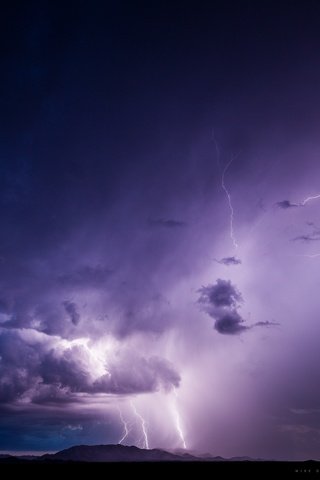 Обои небо, тучи, молния, гроза, стихия, the sky, clouds, lightning, the storm, element разрешение 2048x1365 Загрузить
