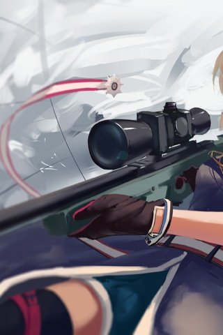 Обои арт, девушка, оружие, аниме, снайпер, снайперская винтовка, art, girl, weapons, anime, sniper, sniper rifle разрешение 4800x2480 Загрузить